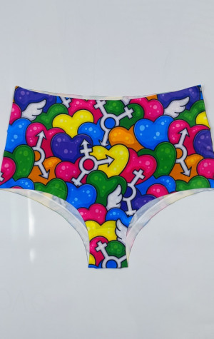 Dámské kalhotky Meméme PRIDE HEARTS Hi-briefs