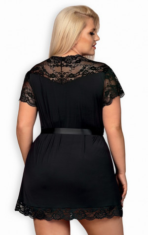 Elegantní župan 810 - PEI black 2XL/3XL -  Obsessive