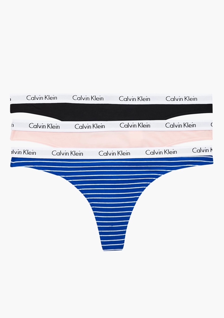 Obrázok Nohavičky 3 ks Calvin Klein | Čierna Modrá Ružová | Dámske | L