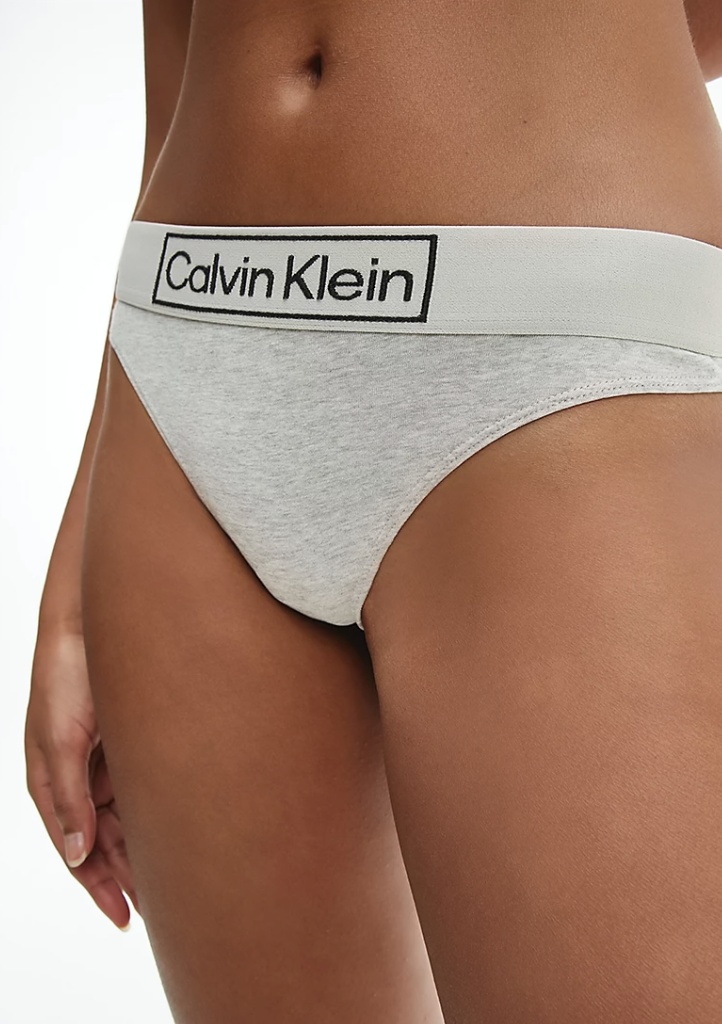 Obrázok Svetlošedé žíhané tanga Calvin Klein